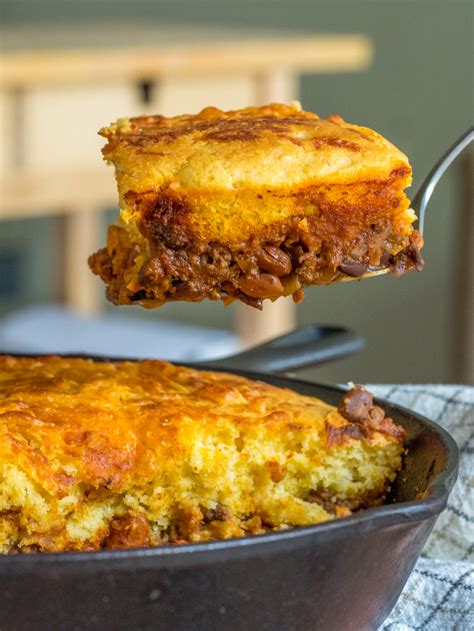 Cornbread Topped Chilli Pie Chile Madness Recipe