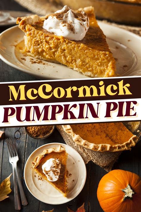 Mccormick Pumpkin Pie Recipe