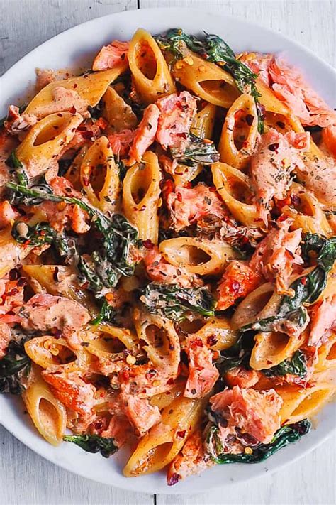 Salmon Pasta Tomato Sauce Recipe